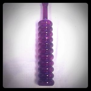 16" tall Decorative Purple Fuscia Glass bottle